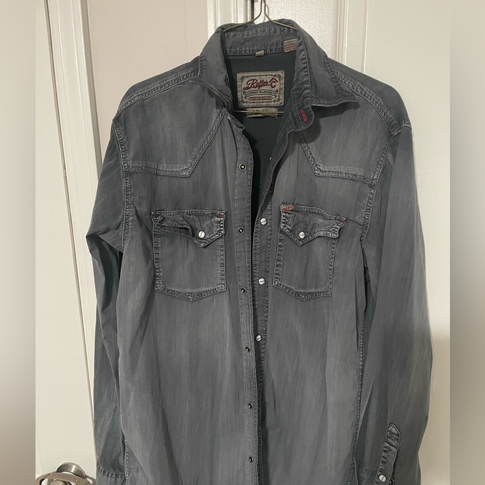 Mens long sleeve button up rafter shirt